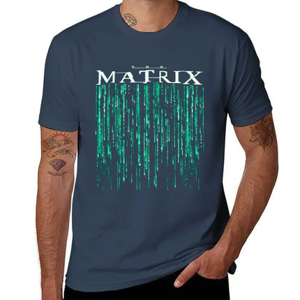 The Matrix Movie Code Logo T-Shirt heavyweights summer clothes summer tops funnys mens graphic t-shirts pack