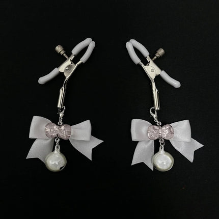 Bow-Tie Mercury Nipple Clamps Cute Bell Collar SM Training Control Breast Restraints Sexy Accessories 3 Sizes Anal Plugs Sex Toy