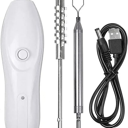 Electric Fruit Corer Electric Scale Scraper Egg Beater Rechargeable Vegetable Core Digger Remover Wear-resistant Rotating Cutter