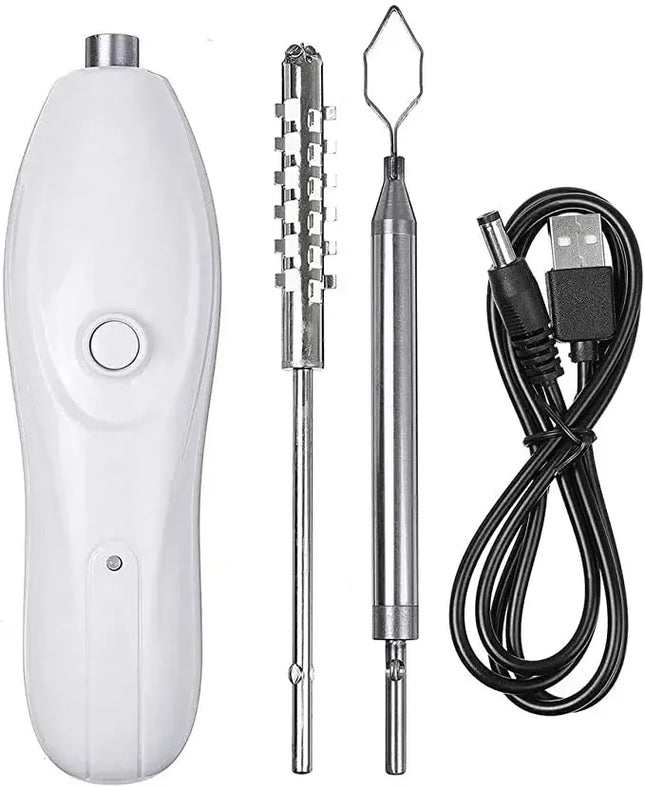 Electric Fruit Corer Electric Scale Scraper Egg Beater Rechargeable Vegetable Core Digger Remover Wear-resistant Rotating Cutter