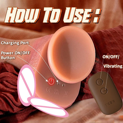 Realistic Dildos for Women Telescopic Vibrator Heating G Spot  Anal Vaginal Stimulation Strap on Masturbation Massager Sex Toys