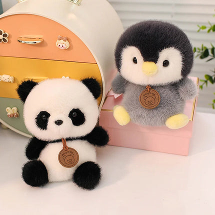 15CM Kawaii Cartoon Forest Animal Penguin Raccoon Stuffed Animal Plush Doll Children's Rabbit Panda Pig Handmade Toy Gift