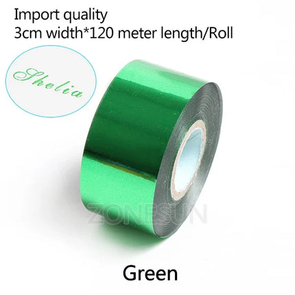 ZONESUN Hot Stamping Foil 3cm Hot Stamp Ribbon Date Coding Foil Paper Hot Embossing Foil Paper Make Colorful Logo