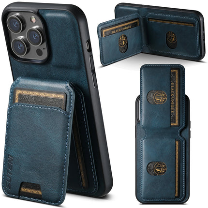 SUTENI Luxury Leather Card Holder Phone Case Wallet Kickstand Cover For iPhone 17 16 15 14 13 12 11 Pro Plus Max X Xs XR