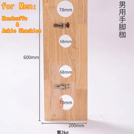 3in1 Sex Furniture Wood Handcuffs Ankle Collar BDSM Bondage Gear Slave Shackles Sex Toys For Couples Erotic Product Adult Games