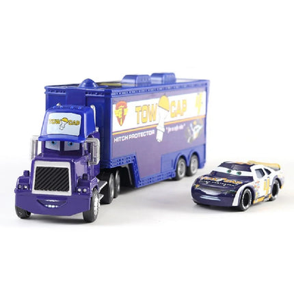 Pixar Cars Truck Attached Model Car Anime Figure Mack Semi-Hauler Rust-eze Racing Toys Container Trucks Children Birthday Gifts