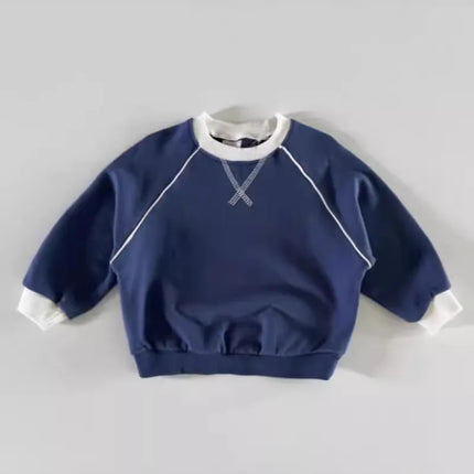 2025 Autumn New Baby Long Sleeve Clothes Set Infant Boys Solid Versatile Sweatshirt Suit Girls Casual Sports Set Kids Outfits