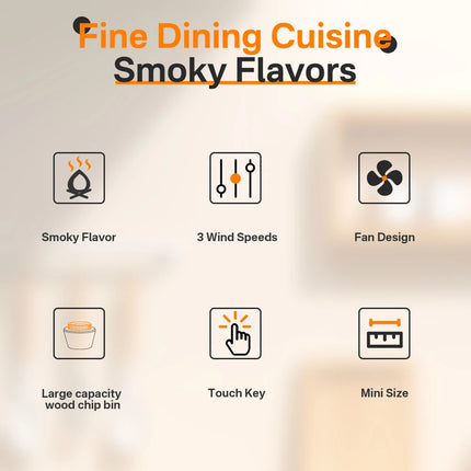BORUiT Smoke Infuser Food Drink Cold Smoke Generator Bar Portable Molecular Cuisine Smoking Gun Meat Burn Cooking for BBQ Food