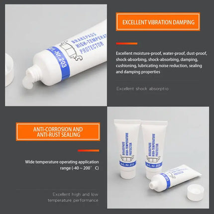 Car Brake Grease Lubricant 15g Brake Parts Lubricant Brake Fluids Stable Brake Grease Automotive Assembly Lubricants