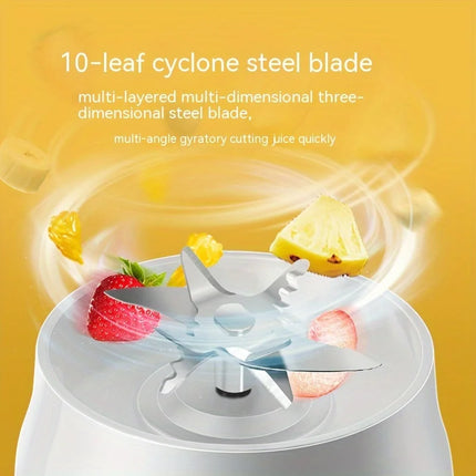 Portable mini blender for shakes and smoothies, USB rechargeable, personal handheld fresh juice blender