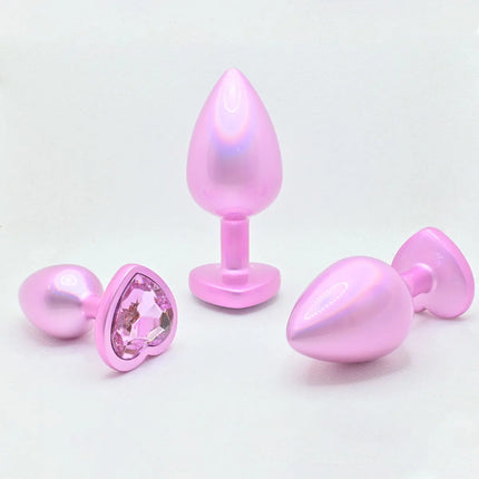 1pcs, Heart-shaped anal plug, Gem base butt plug, beginner to expert, anal stimulation, couple masturbator adult sex toys, anal