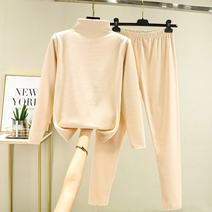 thermal underwear Suit women Winter Dralon Long Johns Warm ensemble femme 2 pieces set womens thermal clothing lange onderbroek