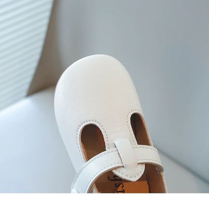Toddlers Girls Leather Shoes Princess Sweet Simple Classic Kids Leather Flats for Medium Girl Children Dress Shoes for Wedding