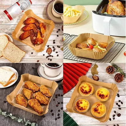 Extra Large Thickened Air Fryer Accessories Airfryer Baking Paper Disposable Paper Liner Non-Stick Parchment Oven Paper Kitchen