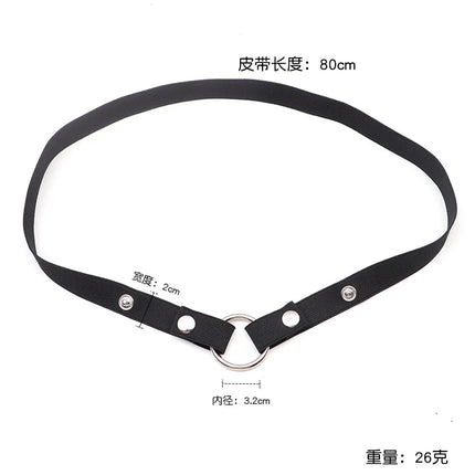 Adjustable Male Chastity Cage Anti-off Device with Elastic Band Auxiliary Belt - Scrotum Support Ring Underwear Rope Sex Toy