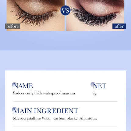5D Waterproof Mascara Lengthens Eyelashes Extension Black Silk Fiber Mascara Female Makeup Cosmetic Waterproof Mascara