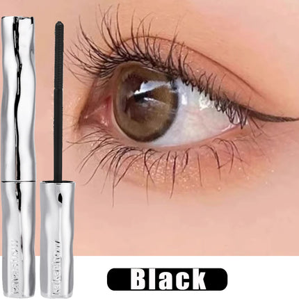 Curl Small Silver Stick Mascara Natural Lengthening Fiber Black Long Curling Eyelashes Extensions Easy To Wear Sexy Eyes Makeup