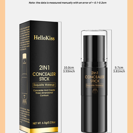 Double-head Face Bronzer Contour Stick Cream Makeup Light Dark Shadow Lasting Concealer Facial Brighten Contouring With Brush