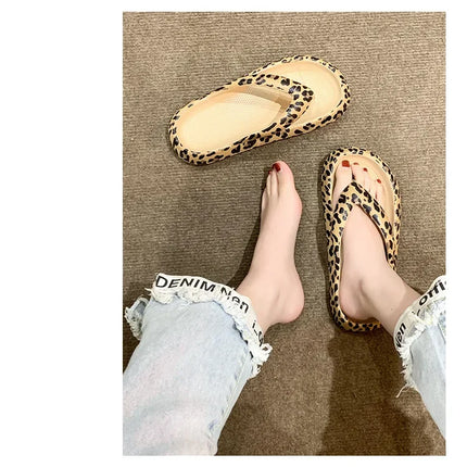 2025 Women Plaid Thong Flip Flops Summer Thick Platform Slides Ladies Non Slip Clip Toe Slippers Soft Casual Outdoor Beach Shoes
