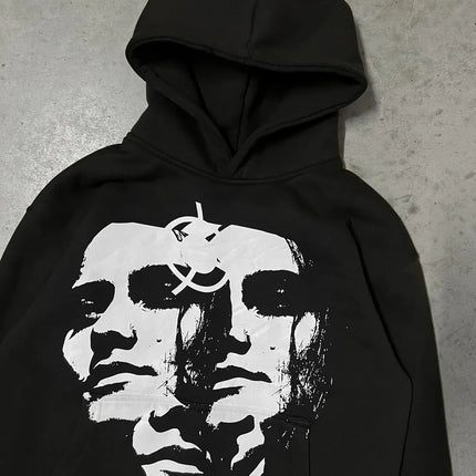 Portrait Print Hoodie / Hoodie Imprimé Portrait