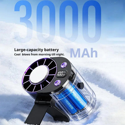 Portable Waist Mounted Fan Semiconductor Cooling Personal Air Conditioner 3000mAh Turbo Outdoor Working Cooling Fan