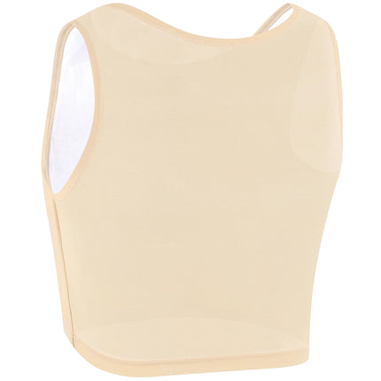 XUJI Chest Binder Transgender FTM Half Pullover Tank Top Compression Bra