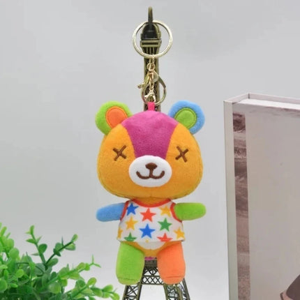 Animal Crossing Plushes Cute Keychain Anime Figure Isabelle KK Brewster Judy Kawaii Backpack Pendant Stuffed Animals Car Keyring