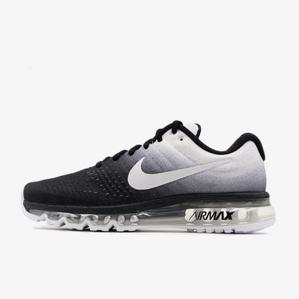 Nike's New Visual Full-Length Air Cushion Comfortable Shock-Absorbing Fitness Daily Men's Running Shoes Air Max Series Lightweight Durable Wear-Resistant Casual Shoes Black and White Gradient Color Trendy Versatile Sneakers a