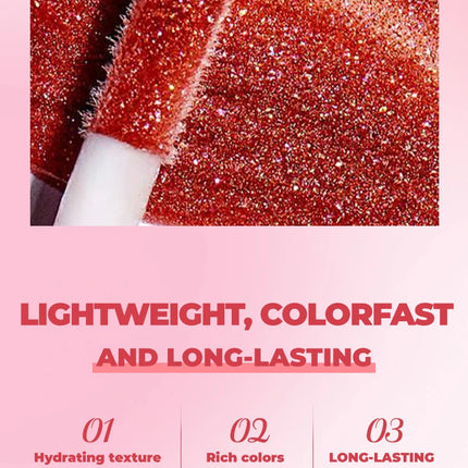 1Pc Lip Gloss Pearlescent particles shimmer Suitable for party, stage, Valentine's Day gift, daily wear