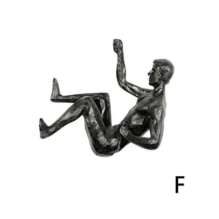 Athlete Rock Climbing Resin Background Wall Hanging Decoration, Sculpture Statue, Retro Figures, Present Decor New 2023