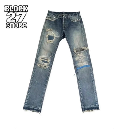 Brand New Undercover Washed Thunderbolt Fit Straight PANT Jeans Cotton Denim Pants Comfort Casual Jeans Size 1 2 3 #E137
