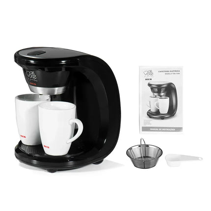 220V 450W Household Electric Steam Drip Coffee Maker Automatic Dual Cup Coffee Machine Dual-use American Coffee Tea Machine