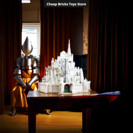 Cheapest 8278pcs Bricks The City Minas Tirith Capital Gifts for Adults Building Blocks Kit Dispaly Model for Home Decor Set
