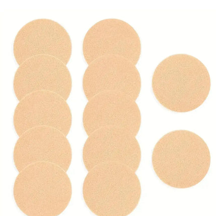 12pcs Round Makeup Sponges for Foundation Application - Lightweight Hydrophilic Polyurethane Foam Puffs