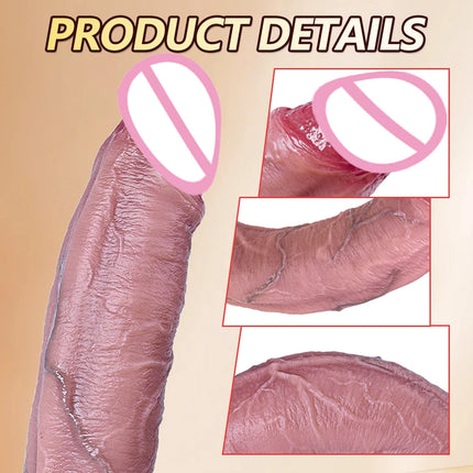Thick Dildo Man Dick Vagina Massager Adult Women Lesbian Sex Toy Soft Silicone Penis StrapOn With Suction CupFemale Masturbation