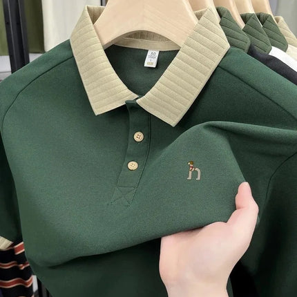 Luxury brand men's short sleeve polo shirt summer fashion hot selling original dog embroidery boutique top golf casual T-shirt