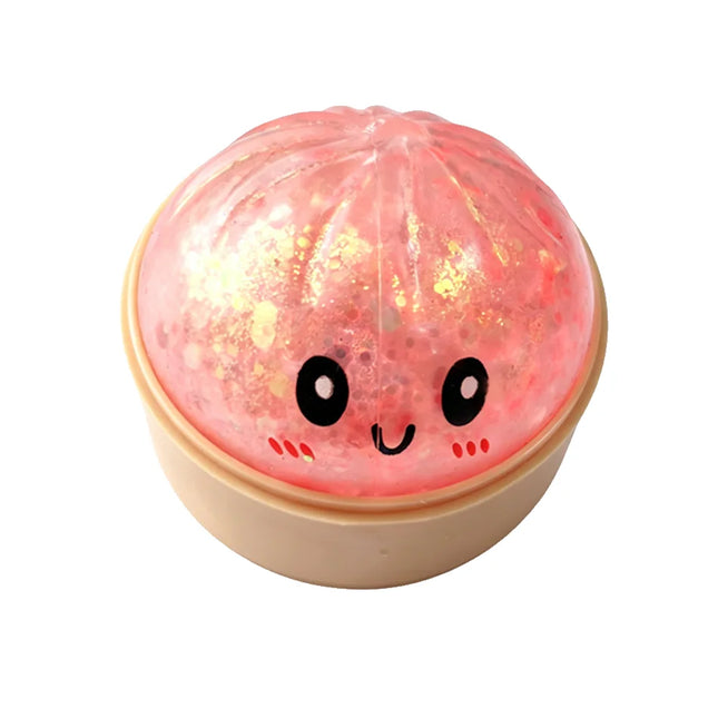 Glitter Colorful Simulated Dumpling Squishy Relaxing Stress Relief Anti-Stress Enhance Happiness Rebound Squeeze Reliever Toy