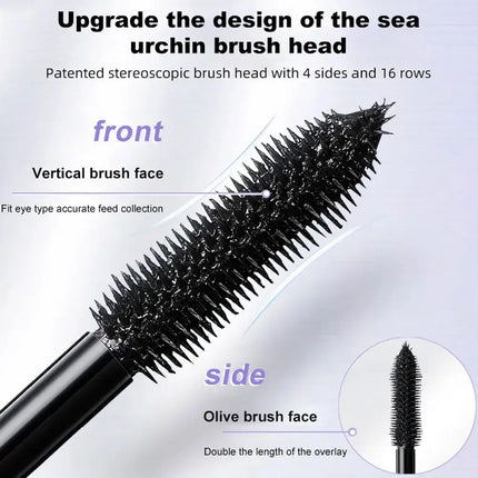 Silk Fiber Matte Mascara Makeup Waterproof Fast Dry Brown Black Ultra-Fine Brush Lengthens Eyelashes Curling Mascara Makeup New