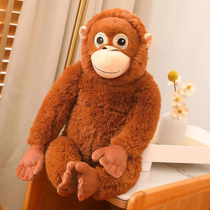 Hot Cartoon Gorilla Plush Toy Chimpanzees Monkey Soft Stuffed Doll Backpack Car Bag Room Decor Fans Gift