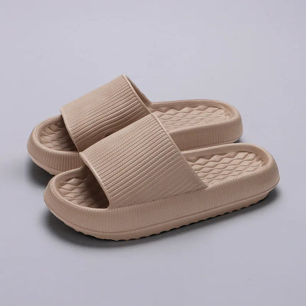 Lucyever 2026 Summer Non-slip Soft Cloud Slippers Women Comfy Eva Thick Platform Slides Woman Couple Bathroom Home Flip Flops 45