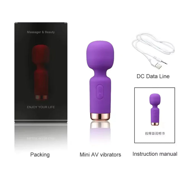 Powerful G-Spot Vibrator for Women Clitoris Stimulator AV Magic-Wand Female Vagin Massager Masturbator Adult Sex Toys Erotic 18+