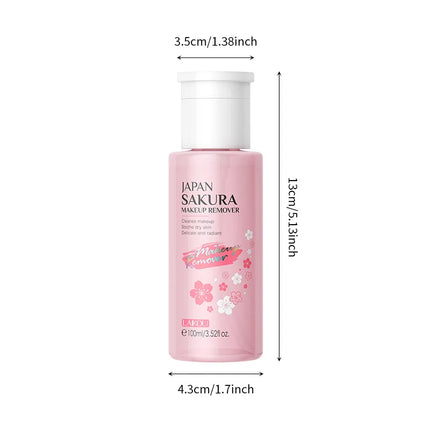 LAIKOU Japan Sakura Makeup Remover: The Ultimate Sensitive-Skin Solution for Deep Cleansing and Gentle Makeup Removal 100ml