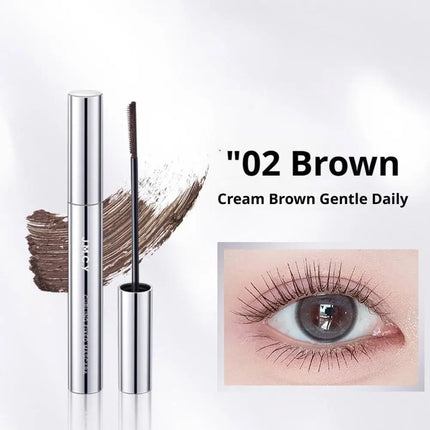 3D Curling Eyelash Mascara,Slim Brush Mascara, Waterproof Tube Mascara Lash-Lifting Long Lasting No Clumping Defined Lashes