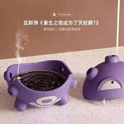 Cartoon Pokemon Weezing Mosquito Coil Tray Anime Indoor Incense Holders Bedroom Figures Desktop Car Decoration Storage Toys Gift