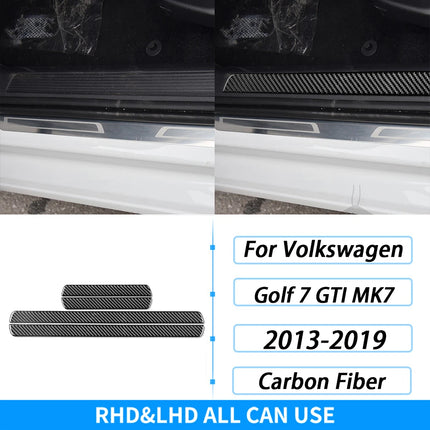 For Volkswagen Golf 7 GTI MK7 2013-2019 Carbon Fiber Gear Shift Air Outlet Window Lift Dashboard Suit Trim Car Interior Sticker