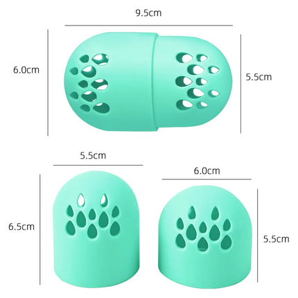 Empty Makeup Sponge Holder Eco-Friendly Silicone Beauty Egg Organizer Breathable Drying Storage Case Cosmetic Puff Holder Box