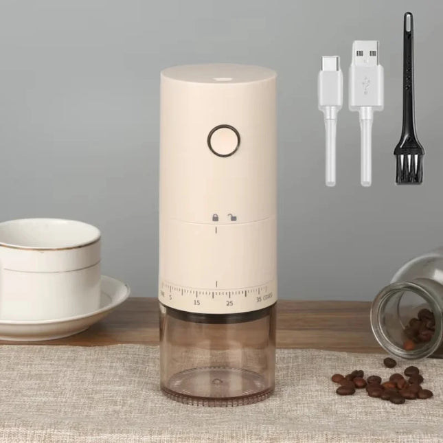 2024 New Portable Electric Coffee Grinder 38 Gears Adjustment Ceramic Filter Long Battery Life One-Button Start Bean Grinder