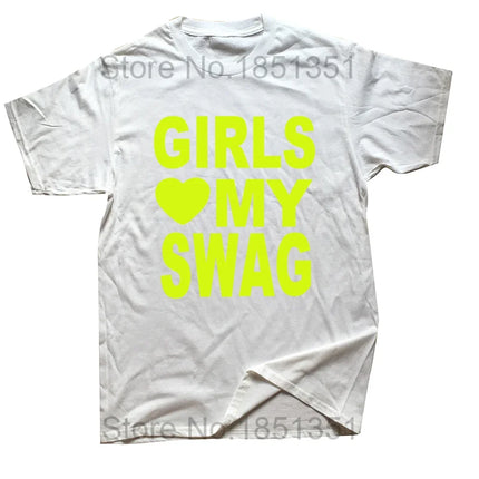 GIRLS LOVE MY SWAG Funny Vintage Summer Men's Novelty Streetwear T-Shirt Women Casual Streetwear female Top Tee