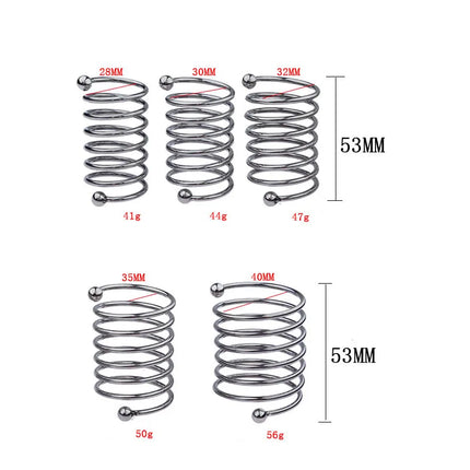Stainless Steel Penis Dildo Ring Wave Thread Cock Rings Spring Extended Version Male Delay Ejaculation Sex Toys for Men