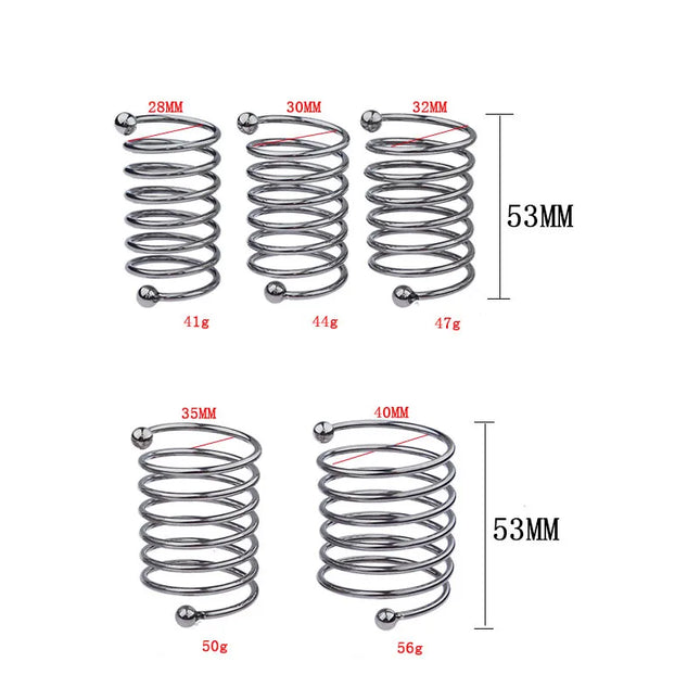 Stainless Steel Penis Dildo Ring Wave Thread Cock Rings Spring Extended Version Male Delay Ejaculation Sex Toys for Men